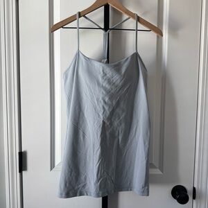 Lululemon Gray Racerback Tank Top Built In Bra Workout Size 12